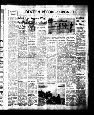 Primary view of object titled 'Denton Record-Chronicle (Denton, Tex.), Vol. 41, No. 140, Ed. 1 Tuesday, January 25, 1944'.