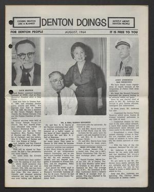 Primary view of object titled 'Denton Doings (Denton, Tex.), Vol. 29, Ed. 1, August 1964'.