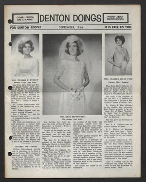 Primary view of object titled 'Denton Doings (Denton, Tex.), Vol. 29, Ed. 1, September 1964'.
