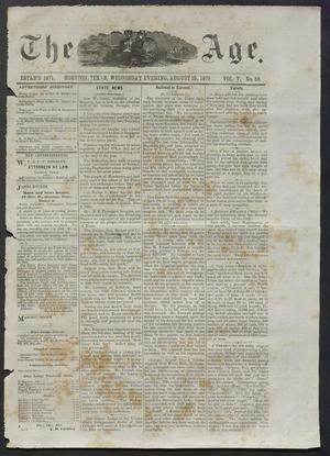 The Age. (Houston, Tex.), Vol. 5, No. 59, Ed. 1 Wednesday, August 25, 1875