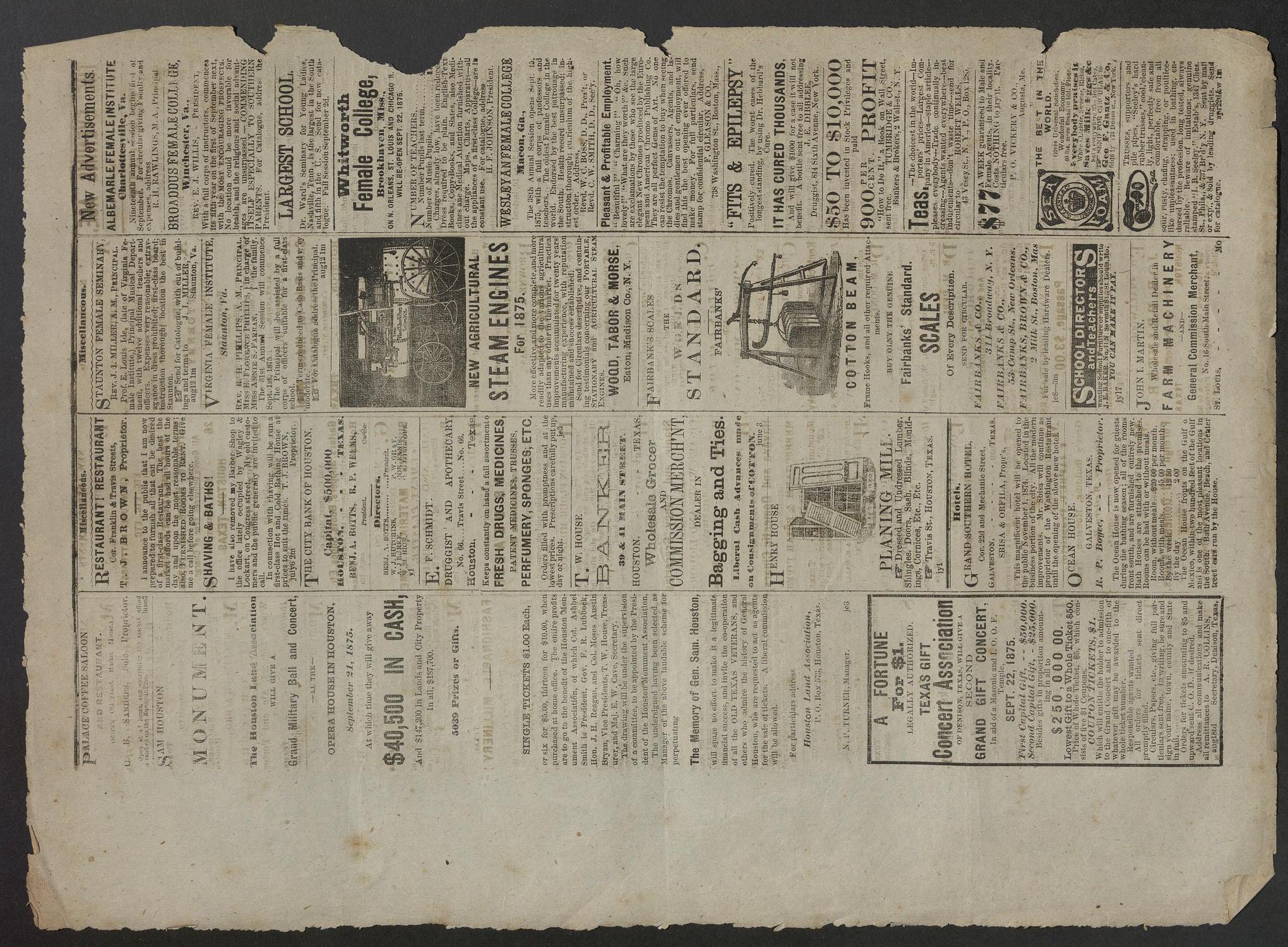 The Age. (Houston, Tex.), Vol. [5], No. [64], Ed. 1 Tuesday, August 31, 1875
                                                
                                                    [Sequence #]: 2 of 2
                                                