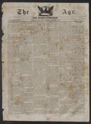 Primary view of object titled 'The Age. (Houston, Tex.), Vol. 5, No. 136, Ed. 1 Friday, December 3, 1875'.