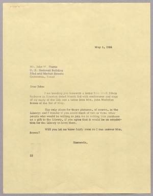 [Letter from Harris L. Kempner to John W. Harris, May 5, 1966]
