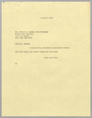 [Letter from Harris L. Kempner to Edward C. Rogers, March 3, 1966]
