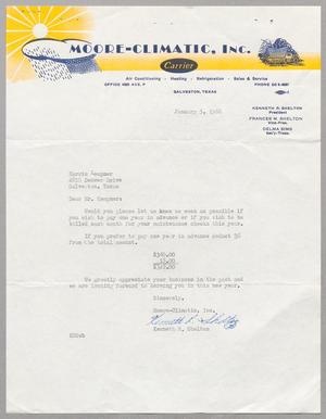 [Letter from Kenneth R. Sheton to Harris L. Kempner, January 5, 1966]