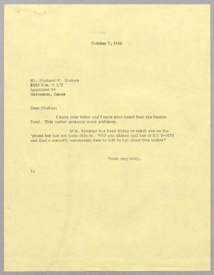 [Letter from Harris L. Kempner to Michael W. Graham, October 7, 1966]