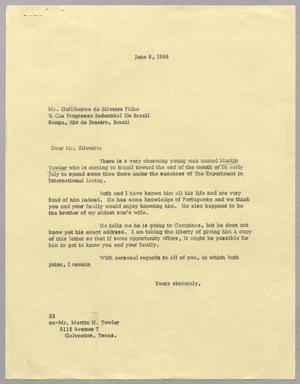 [Letter from Harris L. Kempner to Guillherme da Silveira Filho, June 6, 1966]