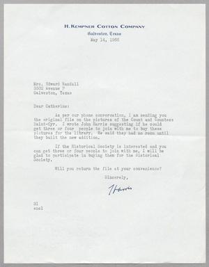 [Letter from Harris L. Kempner to Mrs. Edward Randall, May 14, 1966, Copy]