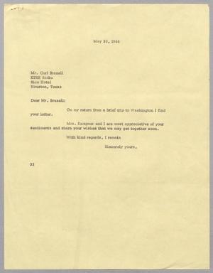 [Letter from Harris L. Kempner to Carl Brazell, May 30, 1966]