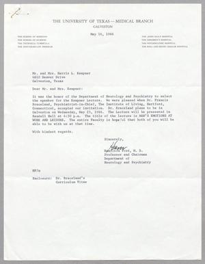 [Letter from Hamilton Ford to Harris and Ruth Kempner, May 16, 1966]