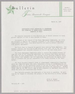 Texas Research League Bulletin #5 - 1965