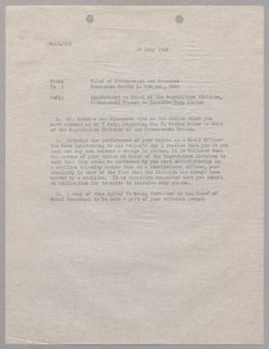 [Letter from S. M. Robinson to Harris L. Kempner, July 20, 1945]
