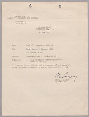 [Letter from K. Mallory to Harris L. Kempner, July 18, 1945]