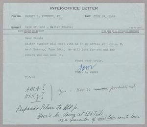 [Inter-Office Letter from Thomas L. James to Harris Leon Kempner, Jr., June 24, 1964]