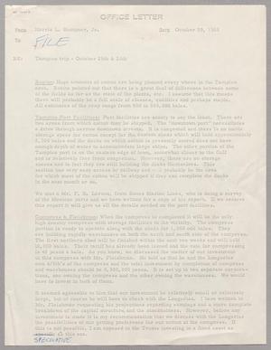 [Letter from Harris L. Kempner Jr., October 29, 1965]
