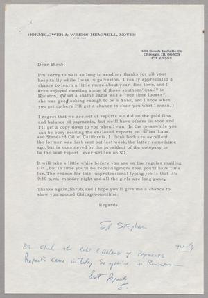 [Letter from Ed Stephen to Harris Leon Kempner, Jr, 1965]