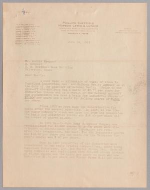 [Letter from Jay A. Phillips to Harris L. Kempner, June 18, 1963]
