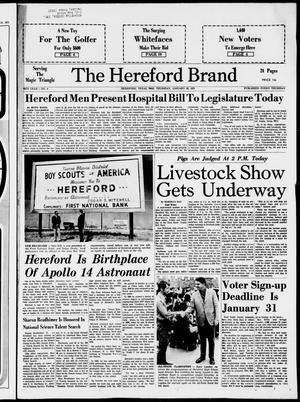 Primary view of object titled 'The Hereford Brand (Hereford, Tex.), Vol. 70, No. 4, Ed. 1 Thursday, January 28, 1971'.