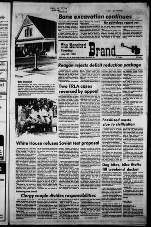 The Hereford Brand (Hereford, Tex.), Vol. 85, No. 18, Ed. 1 Tuesday, July 30, 1985