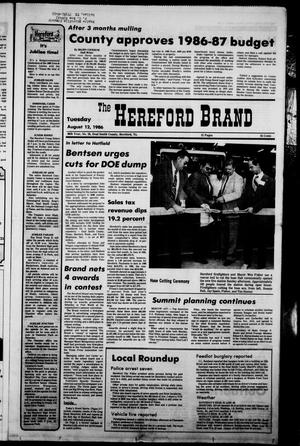 The Hereford Brand (Hereford, Tex.), Vol. 86, No. 28, Ed. 1 Tuesday, August 12, 1986