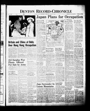 Denton Record-Chronicle (Denton, Tex.), Vol. 43, No. 8, Ed. 1 Thursday, August 23, 1945