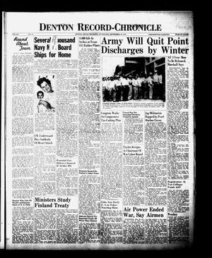 Denton Record-Chronicle (Denton, Tex.), Vol. 43, No. 32, Ed. 1 Thursday, September 20, 1945