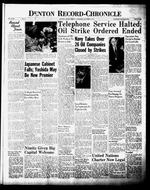Denton Record-Chronicle (Denton, Tex.), Vol. 43, No. 45, Ed. 1 Friday, October 5, 1945