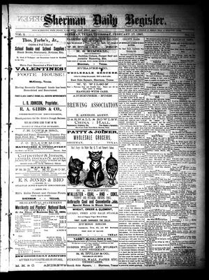 Sherman Daily Register (Sherman, Tex.), Vol. 2, No. 73, Ed. 1 Thursday, February 17, 1887