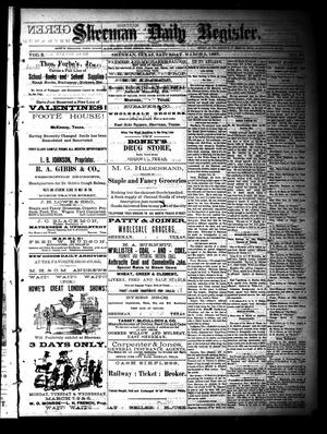 Sherman Daily Register (Sherman, Tex.), Vol. 2, No. 87, Ed. 1 Saturday, March 5, 1887