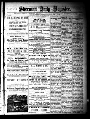 Sherman Daily Register (Sherman, Tex.), Vol. 2, No. 90, Ed. 1 Wednesday, March 9, 1887