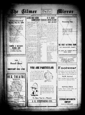 Gilmer Daily Mirror (Gilmer, Tex.), Vol. 5, No. 57, Ed. 1 Saturday, May 29, 1920