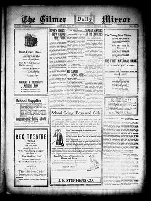 Primary view of object titled 'Gilmer Daily Mirror (Gilmer, Tex.), Vol. 5, No. [154], Ed. 1 Saturday, September 18, 1920'.