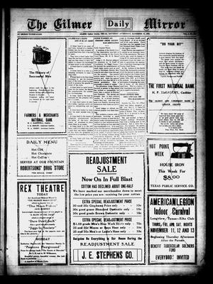 Gilmer Daily Mirror (Gilmer, Tex.), Vol. 5, No. 202, Ed. 1 Saturday, November 13, 1920