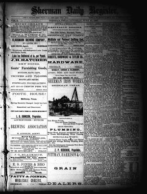 Primary view of object titled 'Sherman Daily Register (Sherman, Tex.), Vol. 2, No. 183, Ed. 1 Saturday, June 25, 1887'.