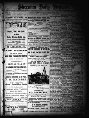 Primary view of object titled 'Sherman Daily Register (Sherman, Tex.), Vol. 2, No. 201, Ed. 1 Saturday, July 16, 1887'.