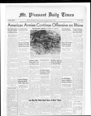 Mt. Pleasant Daily Times (Mount Pleasant, Tex.), Vol. 26, No. 295, Ed. 1 Thursday, March 1, 1945