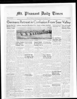 Primary view of object titled 'Mt. Pleasant Daily Times (Mount Pleasant, Tex.), Vol. 27, No. 4, Ed. 1 Monday, March 19, 1945'.