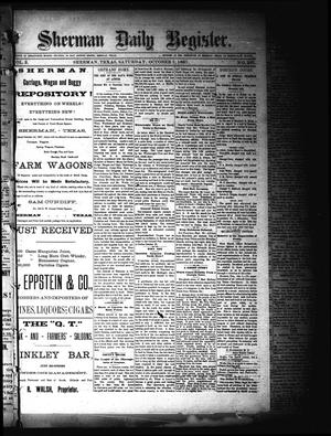 Sherman Daily Register (Sherman, Tex.), Vol. 2, No. 267, Ed. 1 Saturday, October 1, 1887