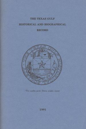 Primary view of object titled 'The Texas Gulf Historical and Biographical Record, Volume 27, Number 1, November 1991'.
