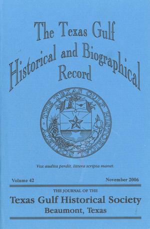 Primary view of object titled 'The Texas Gulf Historical and Biographical Record, Volume 42, November 2006'.