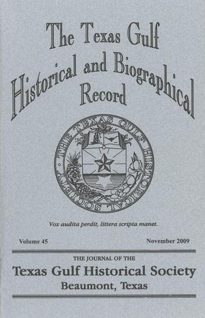 Primary view of object titled 'The Texas Gulf Historical and Biographical Record, Volume 45, November 2009'.