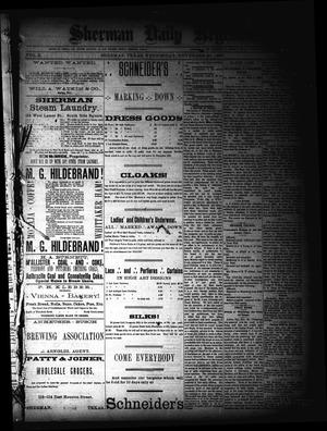 Sherman Daily Register (Sherman, Tex.), Vol. 3, No. 4, Ed. 1 Wednesday, November 30, 1887