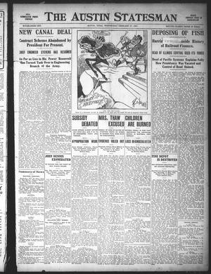 Primary view of object titled 'The Austin Statesman (Austin, Tex.), Ed. 1 Wednesday, February 27, 1907'.