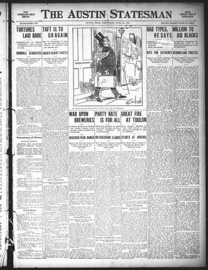 Primary view of object titled 'The Austin Statesman (Austin, Tex.), Ed. 1 Wednesday, April 24, 1907'.