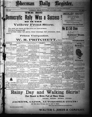 Sherman Daily Register (Sherman, Tex.), Vol. 15, No. 201, Ed. 1 Saturday, October 6, 1900