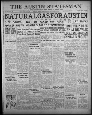 Primary view of object titled 'The Austin Statesman (Austin, Tex.), Vol. 52, No. 135, Ed. 1 Wednesday, October 24, 1923'.