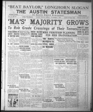 Primary view of object titled 'The Austin Statesman (Austin, Tex.), Vol. 53, No. 143, Ed. 1 Friday, November 7, 1924'.