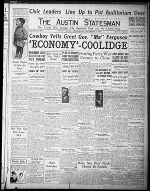 The Austin Statesman (Austin, Tex.), Vol. 53, No. 169, Ed. 1 Wednesday, December 3, 1924