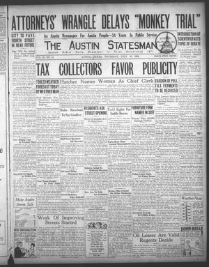 The Austin Statesman (Austin, Tex.), Vol. 55, No. 12, Ed. 1 Thursday, July 16, 1925