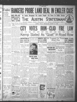The Austin Statesman (Austin, Tex.), Vol. 55, No. 46, Ed. 1 Thursday, August 20, 1925
